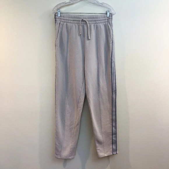 TNA Aritzia Cream Neutral Drawstring Athleisure Loungewear Piped Sweatpants M - Picture 2 of 10